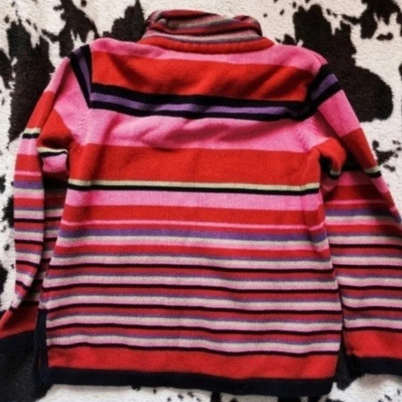 "CRAZY HORSE" WOMEN'S 90'S COWL NECK SWEATER- MULTI - Picture 4 of 4
